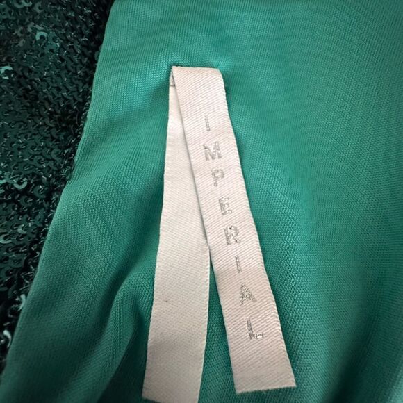 Imperial Green Sequin Tank Top Dressy Lined Party SZ S - Picture 8 of 13